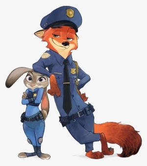 Zootopia Nick Png Png Library Stock - Zootopia Officer Nick And Judy #1582691