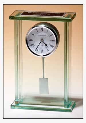 Tall Jade Glass Clock With Pendulum #1583226