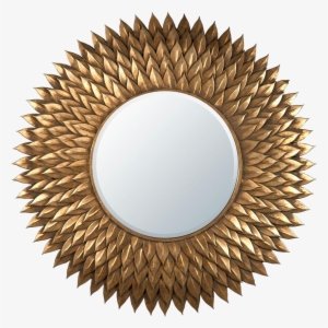 Golden Mirror Frame Png Download Image - Metal Leaf Mirror #1583302