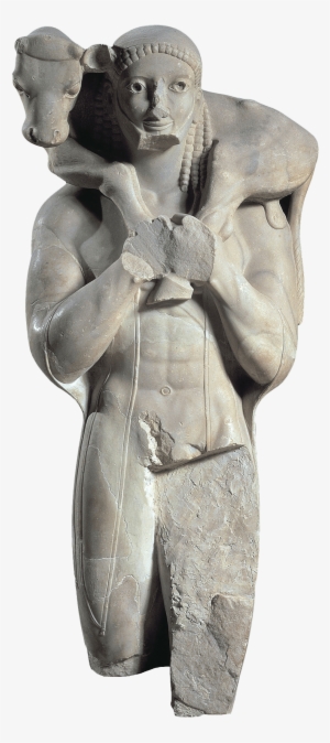 Moschophoros , 560 Bce Ancient Greece, - Moschophoros Calf Bearer #1583567
