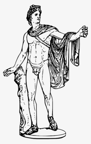 Apollo, Ancient, Greek, Art, Mythology, Religion, Deity - Greek Art Transparent #1583622
