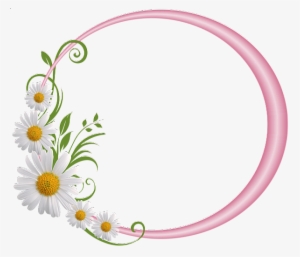Pink Round Frame With Daisies Borders And Frames, Borders - Have A Blessed Sabbath #1584017