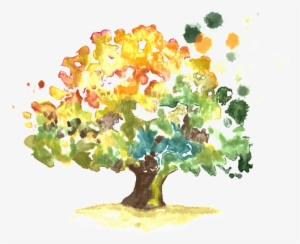 Cartoon Hand Painted Hd Beautiful Creative Tree Vector - Portable Network Graphics #1584041