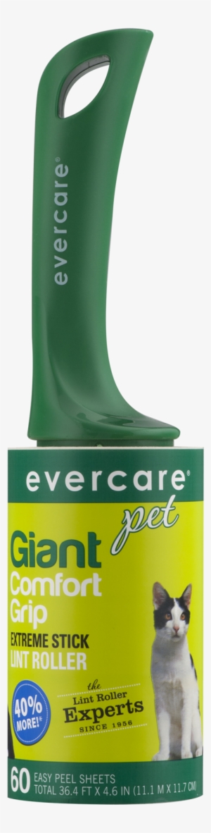 Evercare Pet Giant Comfort Grip Extreme Stick Lint - Evercare Ergo Grip Extreme Stick Lint Roller, 60 Sheets #1585362