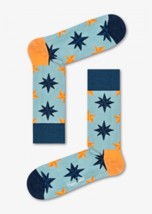 Nautical Star Sock - Happy Socks Nautical Star Socks - Navy Blue #1585474