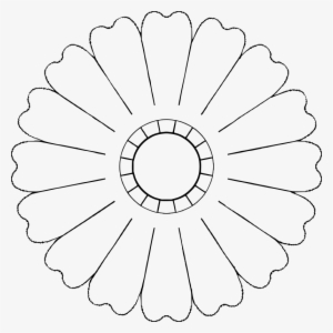 Medium Image - 12 Petal Flower Outline #1586920