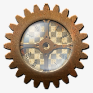 Image Library Gear With Clock Stock By Valerianastock - Steampunk Gear Transparent Background #1586952