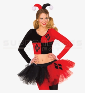 Adult Harley Quinn Crop Top - Harley Quinn Costume #1587447