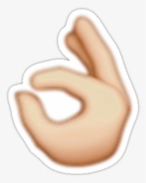 "ok Hand Emoji" Stickers By Chloe Hebert - Emoji #1589637
