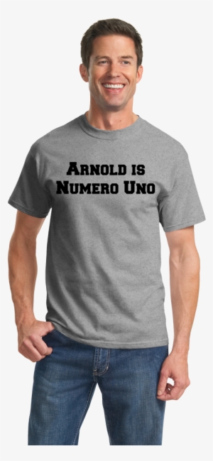 Unisex Grey Arnold Is Numero Uno - Port And Company Orange Sherbet #1589960