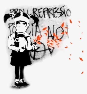 Banksy Gas Mask Girl #1590278