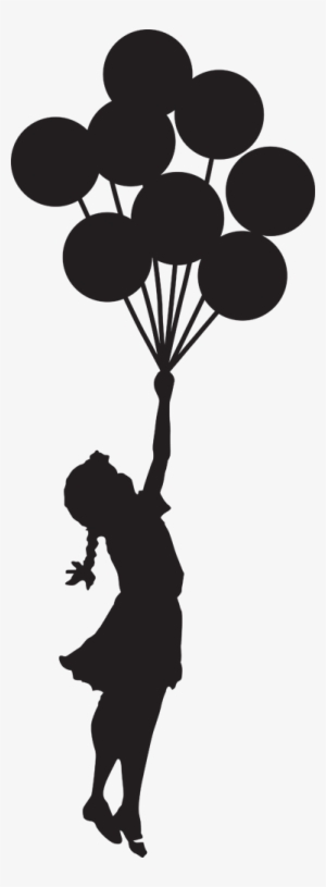 Girl With Balloons Banksy Laptop Sticker - Banksy Balloon Girl #1590615