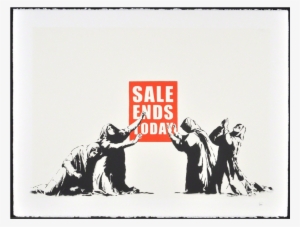 Sale Ends Today By Banksy - Sale Ends Today Canvas Artwork Print By Banksy #1590757