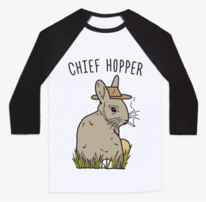 Chief Hopper Parody Baseball Tee - Shits About To Get Real Unicorn #1591078