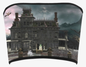 A Creepy Darkness Halloween Haunted House Bandeau Top - Haunted House 1 Shower Curtain #1592454