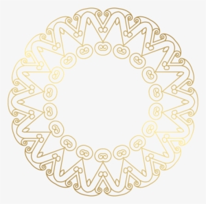 0, - Frame Art Nouveau Round Png #1592504