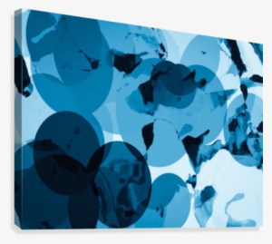 Circle Pattern Abstract With Blue Splash Painting Background - Canvas #1592527