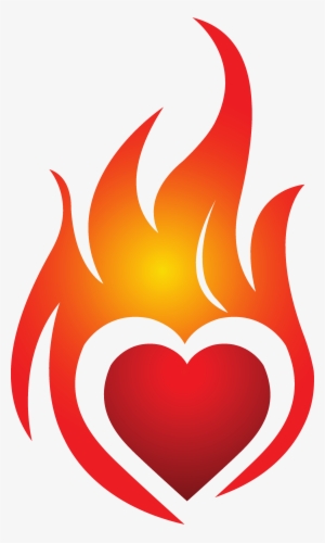 28 Collection Of Heart On Fire Clipart - Heart On Fire Logo #1592876