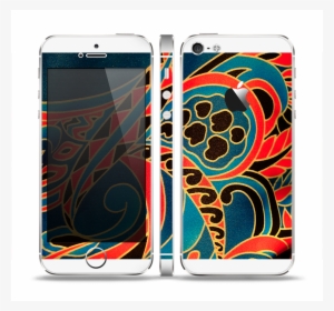 The Orange & Blue Abstract Shapes Skin Set For The - Iphone #1593781