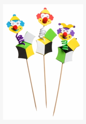 Cocktail Sticks, Jack In The Box, Wood, 220mm, Assorted - Illustration #1593878