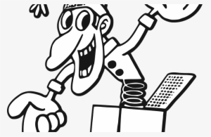 Micromanagement Don't Be A Jack In The Box - Black And White Jack In The Box Clipart #1593968