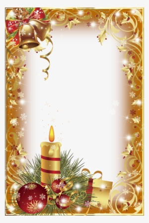 Marcos De Navidad Vertical - Christmas Photo Frame Psd #1595215