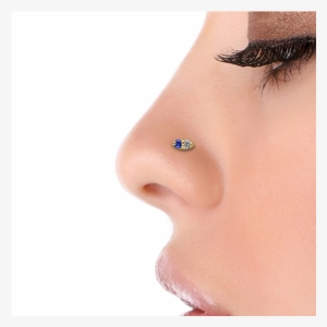 Freshtrends Luxe Double Diamond Nose Ring - Twisted Nose Hoop #1595444