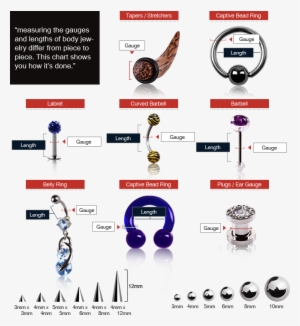 How To Measure The Gauges And Lengths Of Body Jewelry - Body Jewelry Gauges #1595923