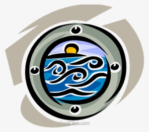 Looking At The Ocean Through A Porthole Royalty Free - Circle #1596092