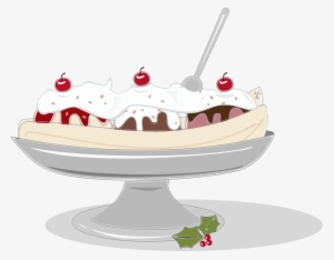 Christmas Banana Split - Banana Split Vector Png #1596947
