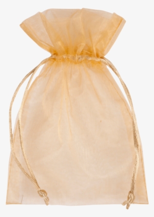 Bag, Gift Bag, Organza, 12x17cm, Gold - Transparent Gift Bag Png #1597114