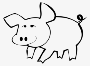Guinea Pig Drawing Coloring Book Piggy Bank - Outlines Of A Pig #1597321