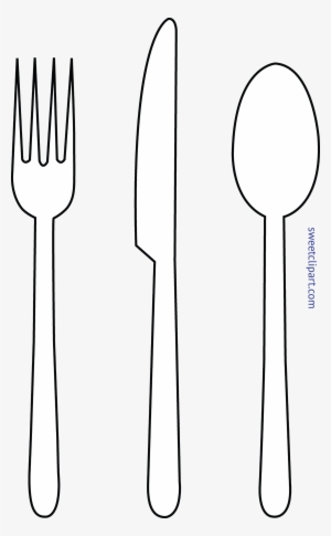 Fork Knife Clipart Png - Fork And Knife White Png #1597857