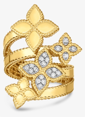 Ritani Partners With Roberto Coin For Exclusive Princess - Roberto Coin Flower Ring #1598217