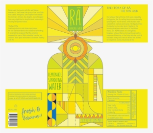 Rá Sparkling Lemonade Water Packaging Design - Graphic Design #1598519
