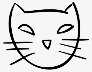 Halloween Cat Face Outline Comments - Portable Network Graphics #1598930