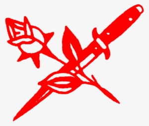 Aesthetic Knife Rose Red Roses Grunge Indie Tumblr - Red Aesthetic Transparent #1599186