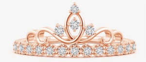 Unique Prong Set Lab Grown Diamond Crown Ring - Tiara #1599239
