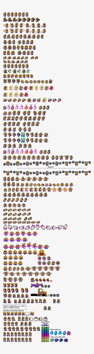 Wario Brawlified Sprite Sheet - Emoticon #1599908