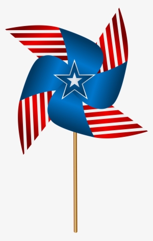 Usa Pinwheel Transparent Png Clip Art Image - 4th Of July Clipart Transparent #160140