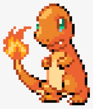 Blue Fire Charmander - Pixel Art Pokemon Charmander - Free Transparent ...