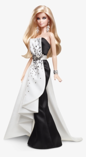 Her Name Is Beaded Gown Barbie® Doll And She Is The - Barbie Black And White Dress #160592