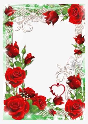 Valentines Flower Angels Frame Png - Цветочные Рамы Для Фото #160643