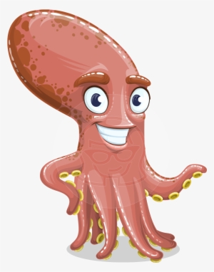 Vector Octopus Cartoon Character - Cartoon Octopus Png #160795