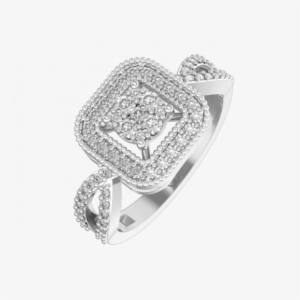 Imperial Crisscross Diamond Ring In White Gold For - Engagement Ring #162172