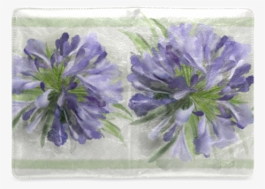 Purple Flower Custom Notebook A5 - Blue Purple Flowers Backpack By Ivaw #162864