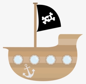 Cartoon - Pirate Ship Clipart Png #162955