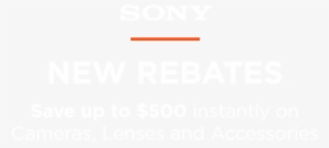 Sony New Rebates - Amber #164194