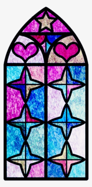 Window Mosaic Geometric Heart Star Watercolor - Social Media #164264