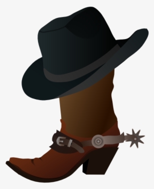 Western Clipart Cowgirl Boot - Cowboy Boot And Hat Clipart #164525
